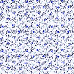 Tissu Coton imprimé Fleuris Afonso sur fond Blanc