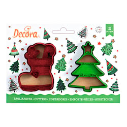 Emporte pièce botte et sapin de Noël