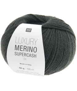 Luxury Merino Supercash DK – Laine mérinos & cachemire d’exception – Rico Design - Pour tricots élégants, doux & intemporels 04 Olive
