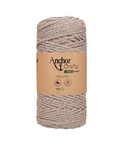 Corde de Coton Recyclé Macramé Anchor Crafty Fine Metallic - 250gr - Anchor Beige Marron