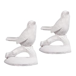 Figurine en polyrésine Oiseau blanc, 3,5x5cm, av.dots adhésifs, Sachet 2 pces