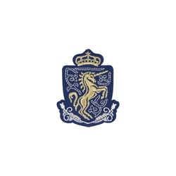 Ecusson thermocollant blason royal licorne 4,5x5cm