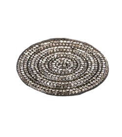 Motif cercles perles thermocollant 60mm noir