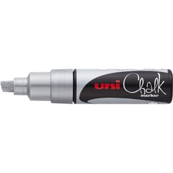 Marqueur craie - Pointe large - Argent - Uni chalk marker - Uni-Ball