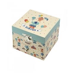 Boite a Musique Cube Phosphorescent Circus - Trousselier - Beige