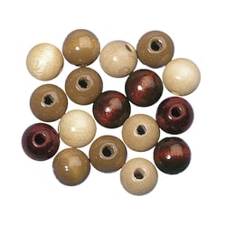 Perles en bois polies 8mm Assortiment