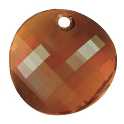 Pendentif cristal Swarovski Elements, cuivré, 28 mm, boîte 1 pce, "Twist"