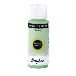 Peinture acrylique fluo phosphorescente 59 ml - vert