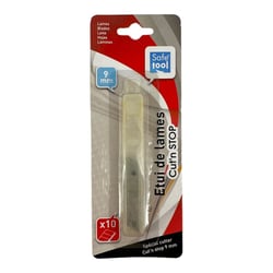 Lames de cutter - 9mm - Prédécoupées - Etui de 10 - Safe Tool