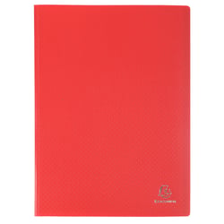 Protège-documents en polypropylène 5/10e OPAK pochettes Cristal 40 vues - A4 - Rouge - x 20 - Exacompta