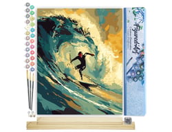 Peinture par Numéro Figured'Art - Surfeuse professionnelle - Kit de Loisir Créatif DIY Numéro d'Art Complet - 40x50cm toile roulée + châssis en bois à monter