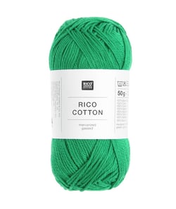 Coton à tricoter ou à crocheter Rico Cotton - Rico Design 601 Vert