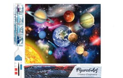 Diamond Painting Broderie Diamant Figured’Art 40x50cm toile entière roulée avec diamants carrés - Planètes