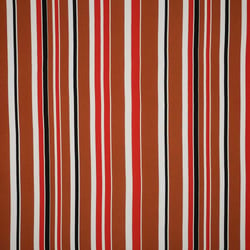 Tissu Viscose légère Rayé blanc et noir sur fond Rouille