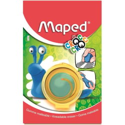 Gomme - Souple et molle - Bleu - Avec boîte hermétique - Forme escargot - Maped CrocCroc