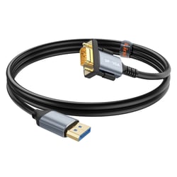 LinQ Câble Adaptateur Vidéo DisplayPort vers VGA 1.8m Résolution Full HD 1080p 60Hz Noir