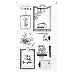 Tampons transparents "Je profite de la vie"