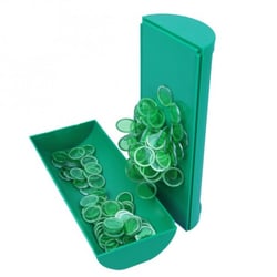 Boite magnétique vert + 100 pions de loto - ramasse jetons et rangement - cartaloto