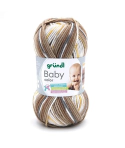 Fil layette à tricoter BABY COLOR - Grundl - certifié Oeko-Tex 11 Marron