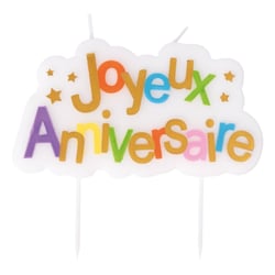 Bougie Joyeux Anniversaire - multicolore