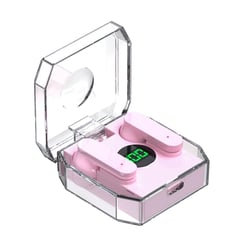 Ecouteurs Bluetooth Blancs Qualité HIFI Affichage Digital Contrôle Tactile Rose YONIS