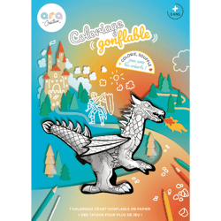 Coloriage gonflable - Dragon Géant à colorier - ARA CREATIVE