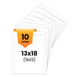 10 passe-partout - Blanc - 13x18cm - Photo 9x13cm - Pour cadre - Encadrement