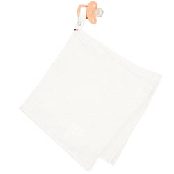 Doudou lange attache tétine en gaze de coton, Jeanne