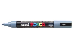 Lot de 12 Marqueurs pointe conique moyenne POSCA PC5M 1,8 - 2,5mm Gris Ardoise POSCA