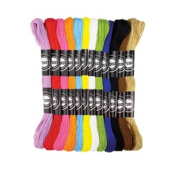 Fil bracelet brésilien Echeveaux de coton 12 couleurs vives