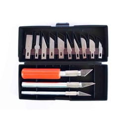 MégaCréa DIY - Cutter de précision Coffret 3 couteaux et 13 lames