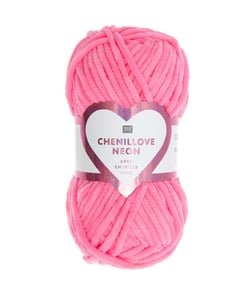 Découvrez la Douceur de la Pelote Velours Creative Chenillove Néon 50GR de Rico Design 02 Néon Rose