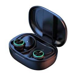 Ecouteurs Bluetooth Stéréo Avec Écran Digital Et Confort Accroche Oreille Noir YONIS