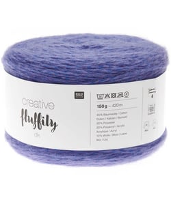 Coton à tricoter Creative FLUFFILY - 150 GR - Rico Design 014 Violette
