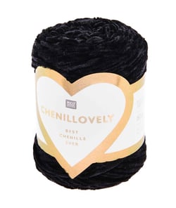 Découvrez le Confort et la Douceur de la Pelote Velours Creative Chenillovely 50GR de Rico Design 09 Noir