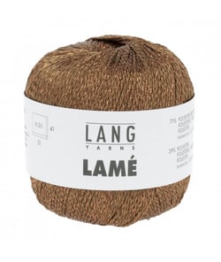 Fil brillant à tricoter LAME - Lang Yarns 0015 Marron