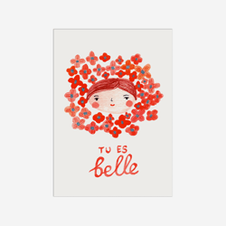 Carte postale - Julie Adore - Tu es belle - 14,8 x 10,5 cm - Made in France