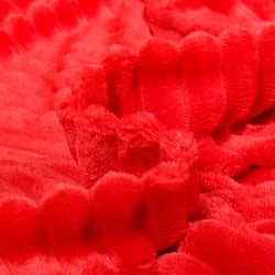 Tissu Doudou Ultra doux côtelé Rouge