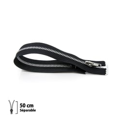 Fermeture éclair Z21 pull camionneurs blouson - Séparable Noir - 50 cm