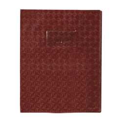 Protège-cahier - 17x22cm - Marron - Polypro - Motif losange - Résistant