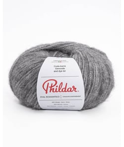 Pelote de Laine et Baby Alpaga PHIL ROMANTICO - Phildar Acier Gris