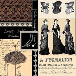Lot de 4 serviettes en papier découpage collage 33 cm PYGMALION