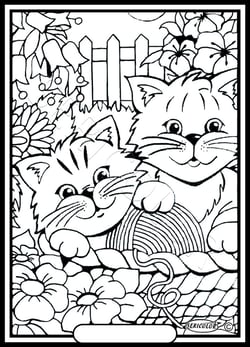 Tableau velours a colorier 2 chatons Sericolor