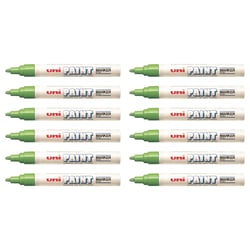 Lot de 12 Marqueurs pointe conique moyenne PAINT Marker PX20 2,2 - 2,8mm Vert Clair UNI-BALL