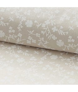 Tissu coton Margelie de 135 cm de largeur Taupe/blanc Multicolore vendu par 50 cm