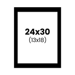 Passe-partout - Noir - 24x30cm - Photo 13x18cm - Pour cadre - Encadrement
