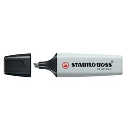 Surligneur pointe biseau 2-5 mm - STABILO BOSS ORIGINAL Pastel - Poudre de Gris - Lot de 50