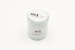 MT CASA MOTIF 5cm rayé tressage bleu argent - corner izumi - 10 m x 50mm
