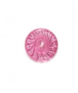 Carte de 6 boutons rose transparent 14mm - Distrifil Rose