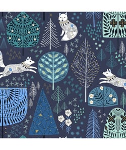 Tissu coton Dashwood Noël de 110 cm de largeur navy vendu par 50 cm